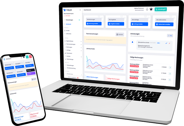 volvi Rechnungsprogramm für Autohändler und Werkstätten